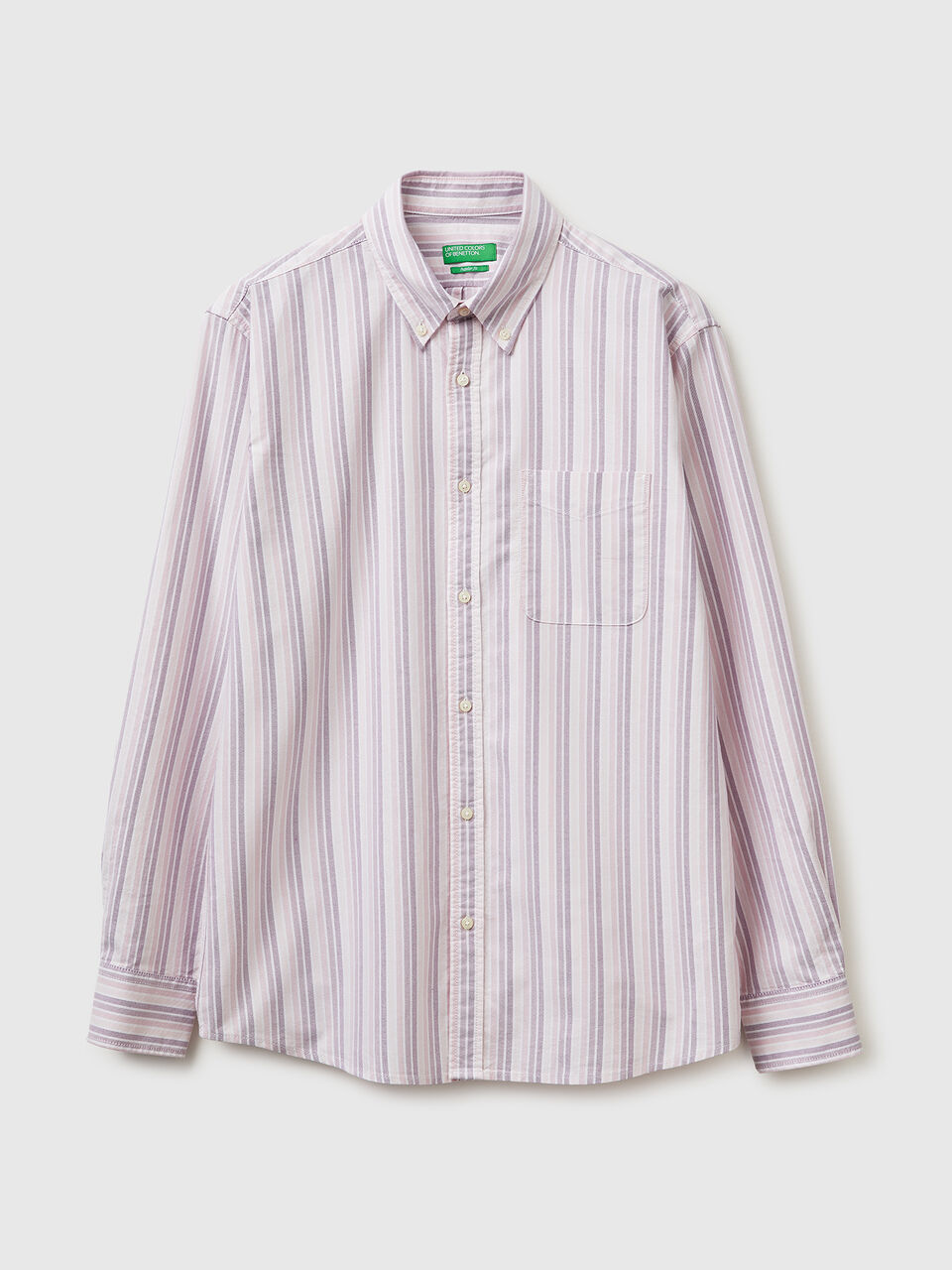 Red striped button-down shirt