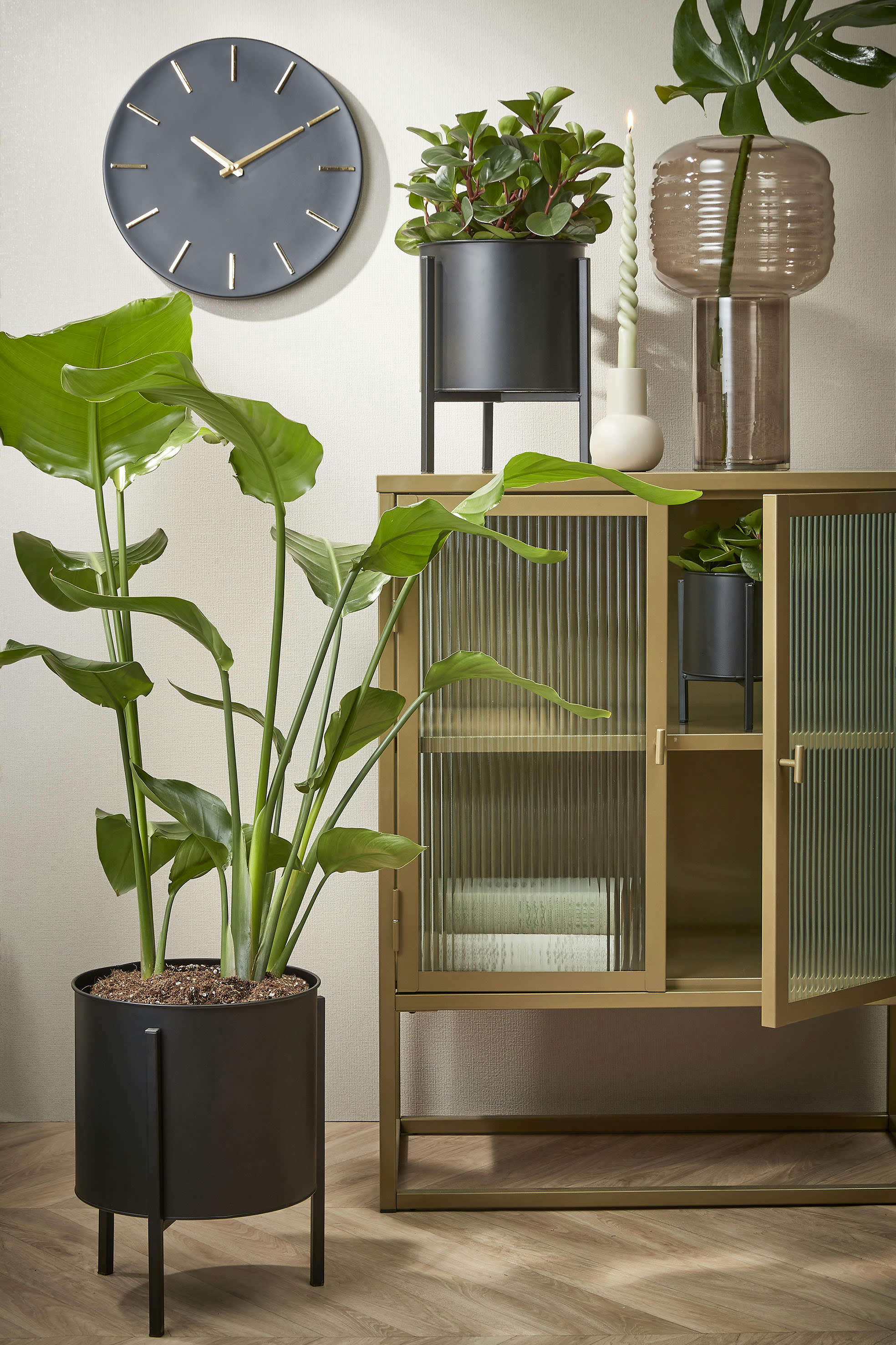 BRIXEN - Horloge en aluminium noir D35,5