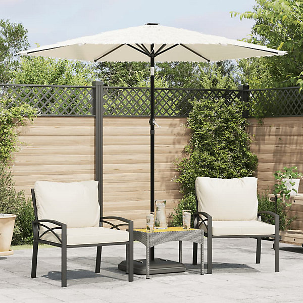 Parasol de jardin avec mât en acier blanc 223x223x213 cm vidaXL