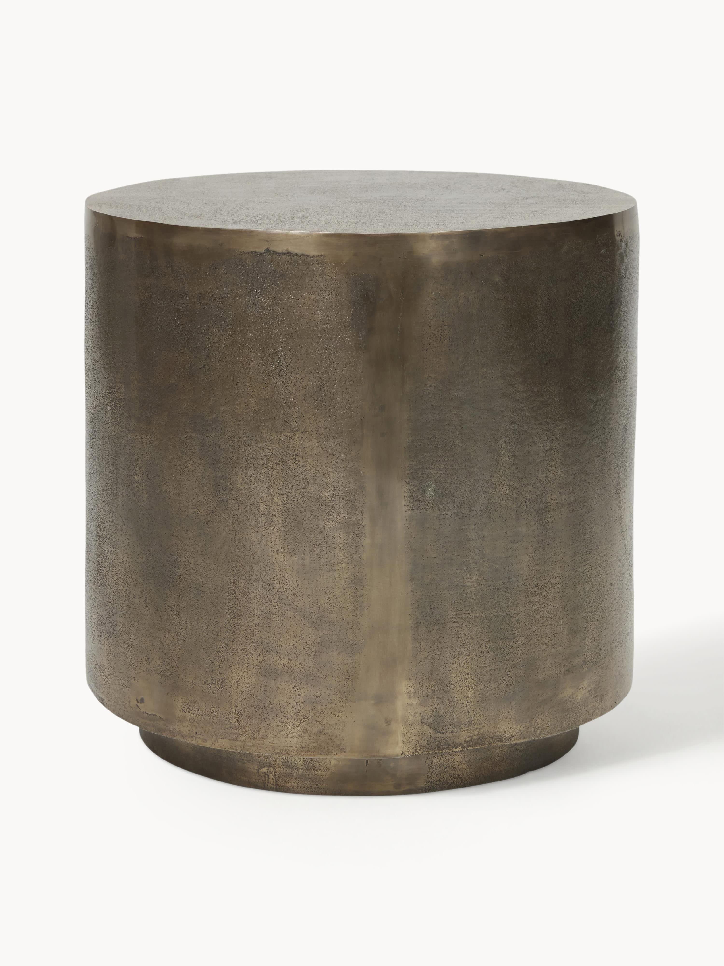 Runder Metall-Beistelltisch Rota mit Antik-Finish