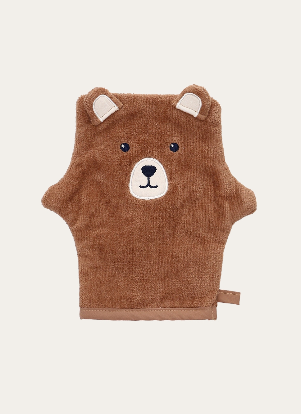 GANT DE TOILETTE OURSON MARRON