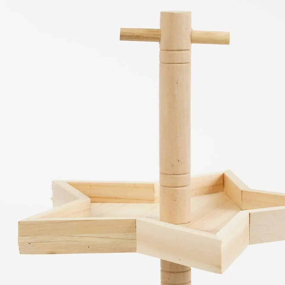 Mica Decorations Decoratie etagere bruin FSC 100% - l30xb29xh52cm