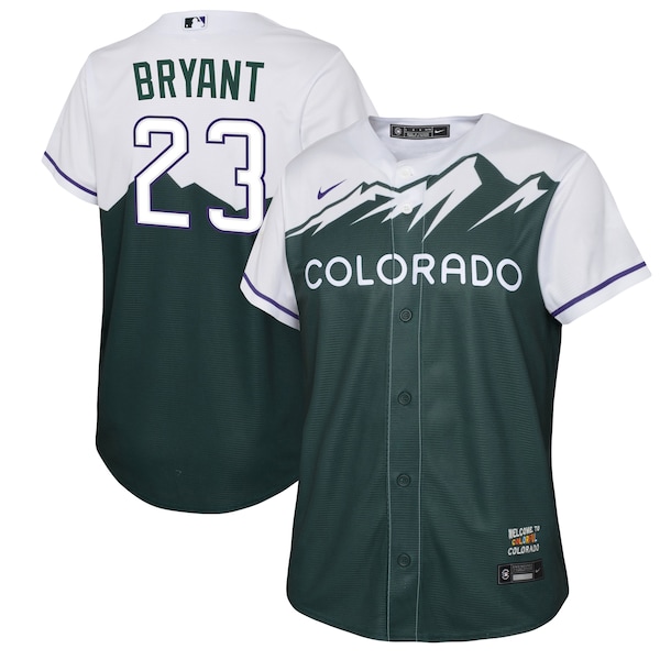 Kris Bryant Colorado Rockies Nike Youth 2022 City Connect Replica Player Jersey - Green