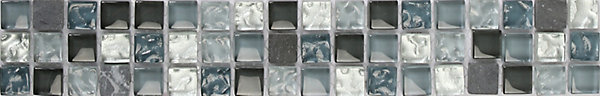 Listel 5 x 30 cm verre brillant gris GoodHome