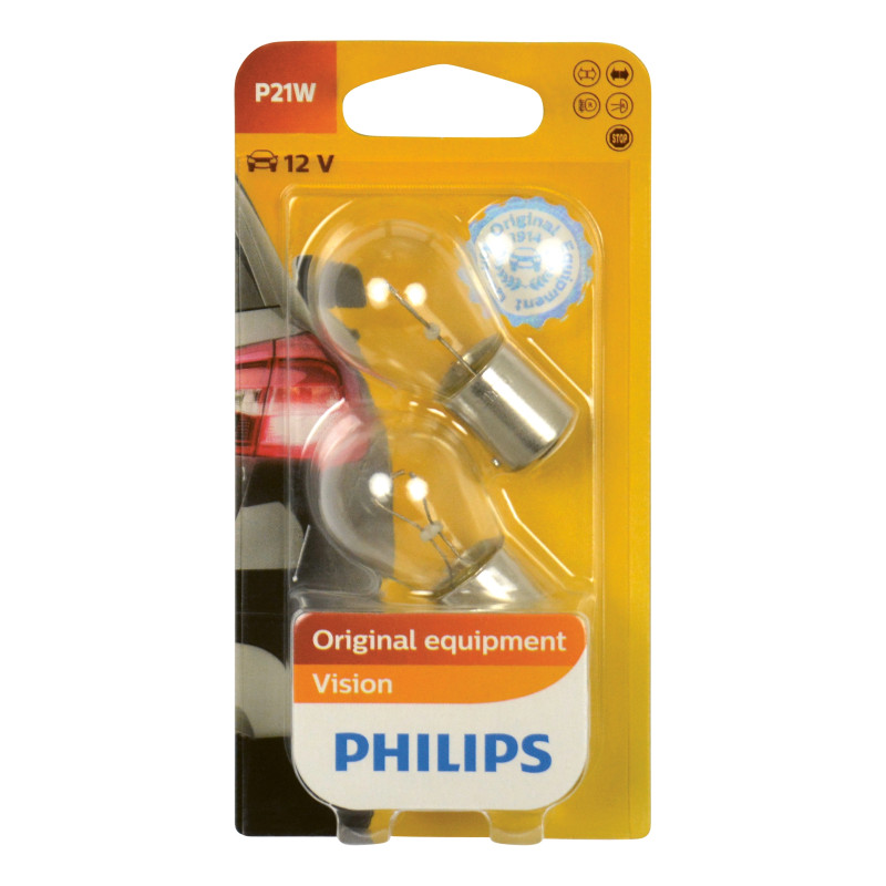 Ampoule P21W Vision 21 W 2 pièces PHILIPS