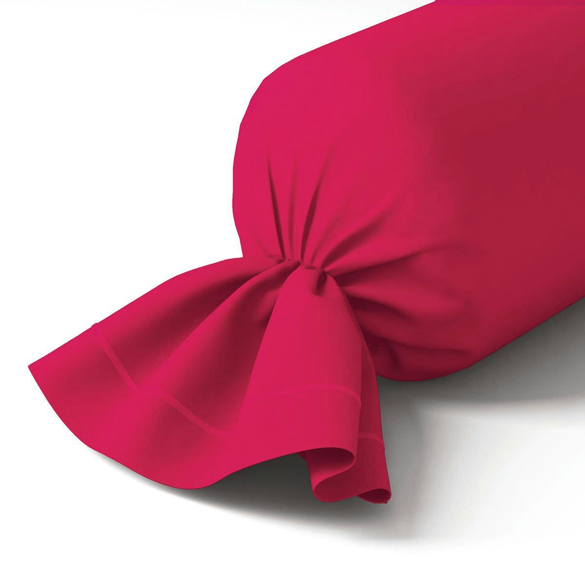 VEXIN - Taie de traversin coton framboise 43x210 cm