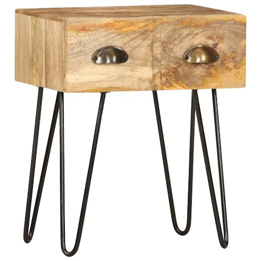 NNEVL Bedside Cabinet 40x30x50 cm Solid Mango Wood