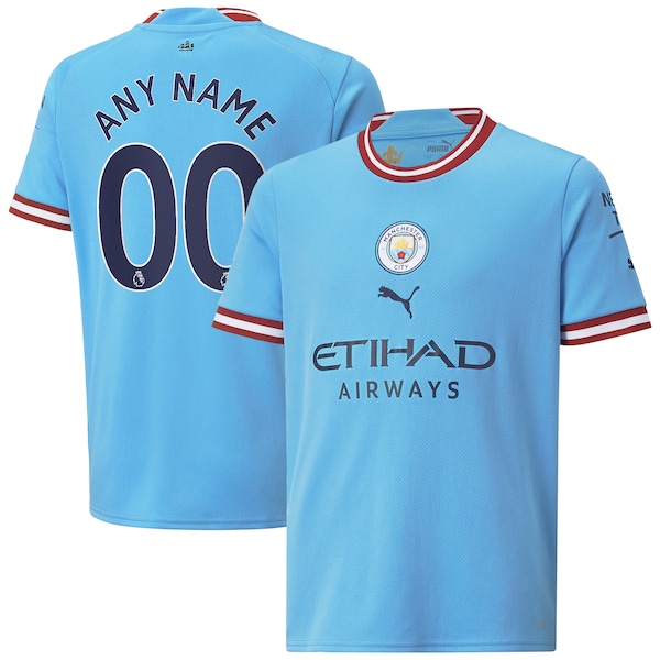 Manchester City Puma Youth 2022/23 Home Replica Custom Jersey - Sky Blue