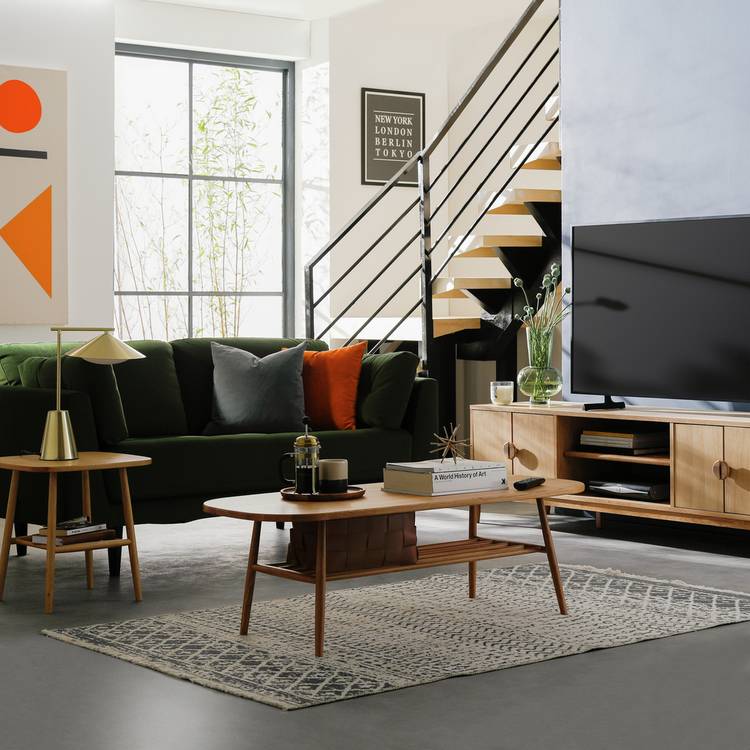 Habitat Cornelia 4 Door TV Unit - Natural