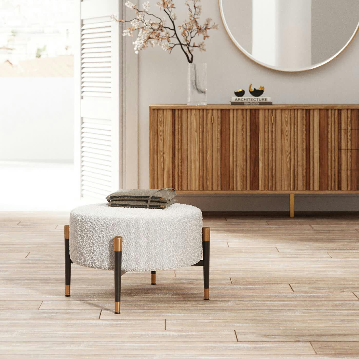 PURE - Tabouret Pure blanc 55cm Kare Design