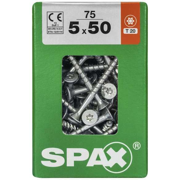 Universalschraube, 5 mm, Stahl, 75 Stk., TRX 5x50 L