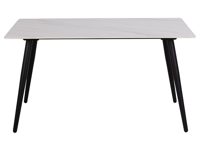 Stół prostokątny Wicklow 140x80 z płyty ceramicznej biały