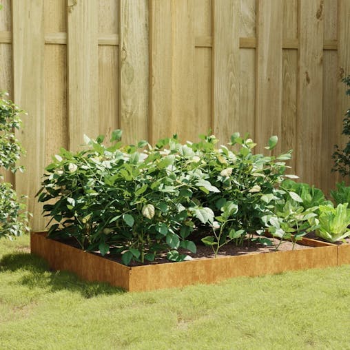 NNEVL Garden Raised Bed 100x100x26 cm Corten Steel