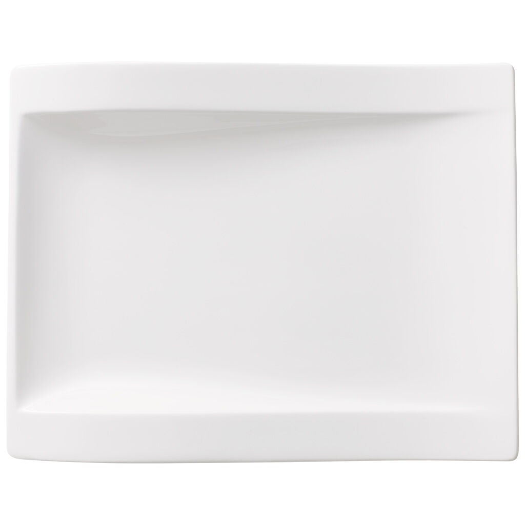 NewWave Salad/ Dessert Plate - White, 10.1'' x 8'', Premium Porcelain