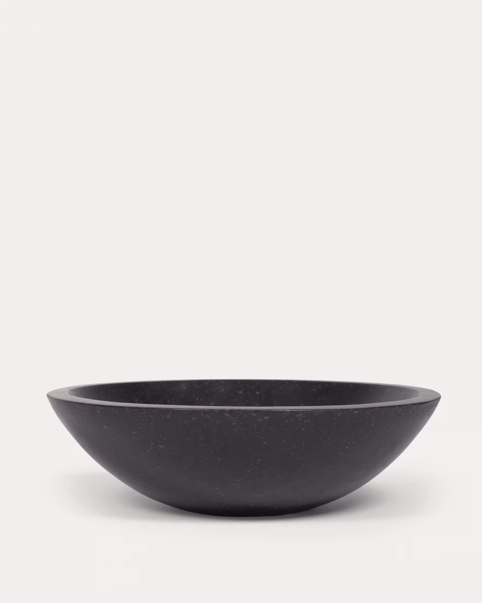 Lavabo encimera Delina de terrazo negro Ø 40 cm