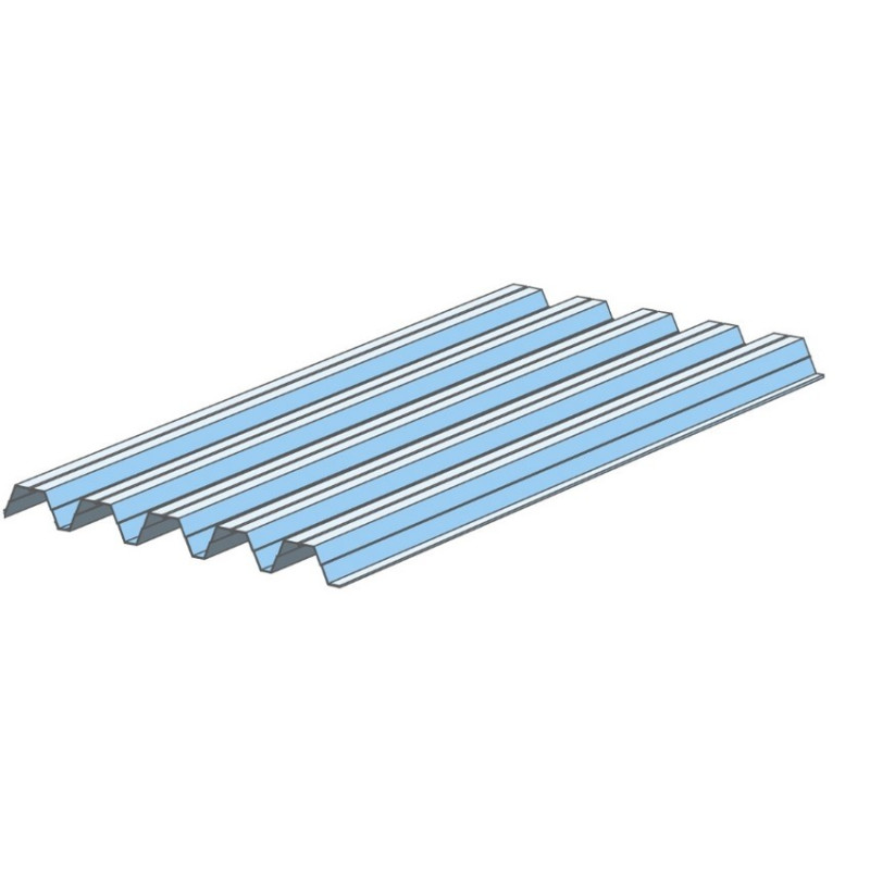 Toiture pour carport Bac acier de forme trapèze laqué en gris foncé 2,6 x 1,07 m