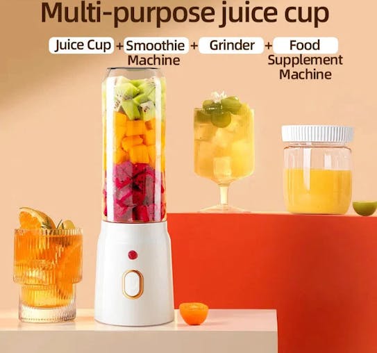 NNEOBA 500ML Portable Electric Blender High-Speed USB Juicer Cup White