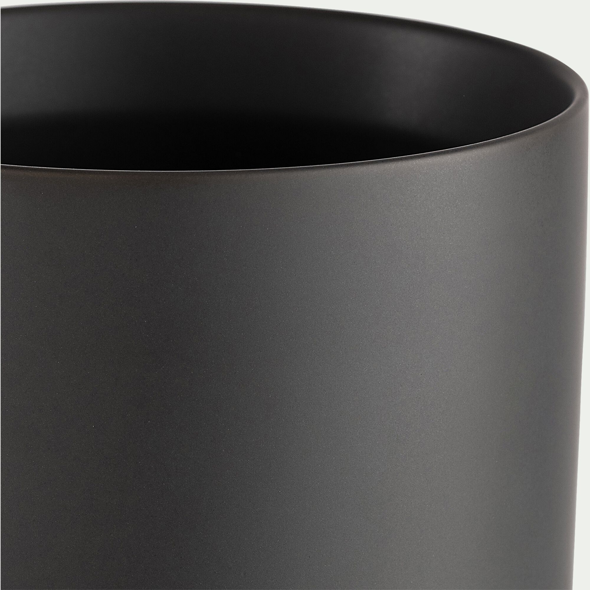 MARTIN - Cache-pot en céramique D10xH8,5cm - gris ardoise