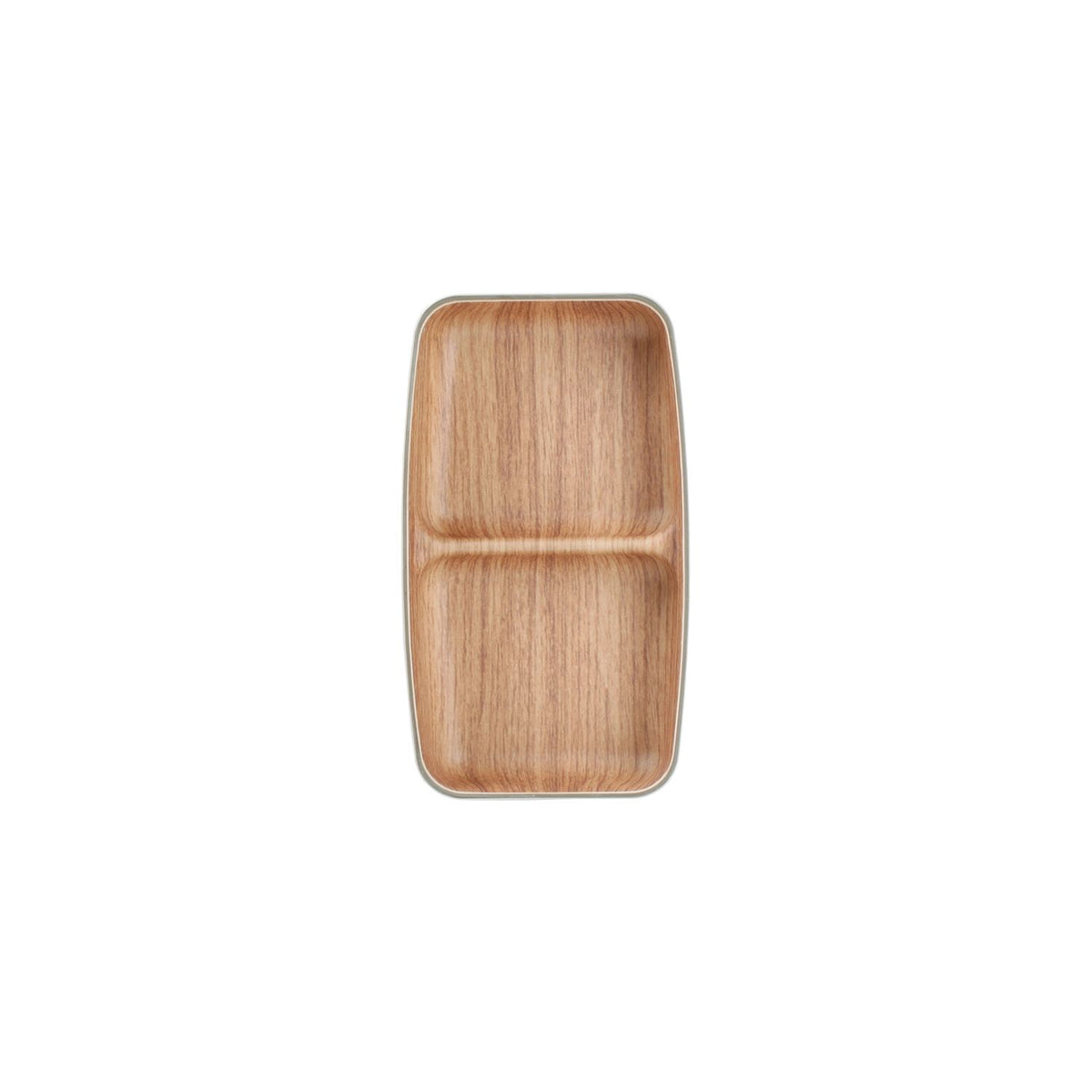 Bonbistro - Verdeelbord 17,5x10cm 2 delen bruin Buffet