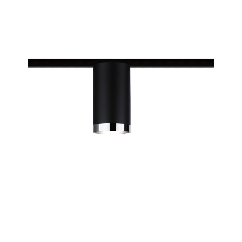 Spot LED URail Tube noir et chrome GU10 10 W PAULMANN