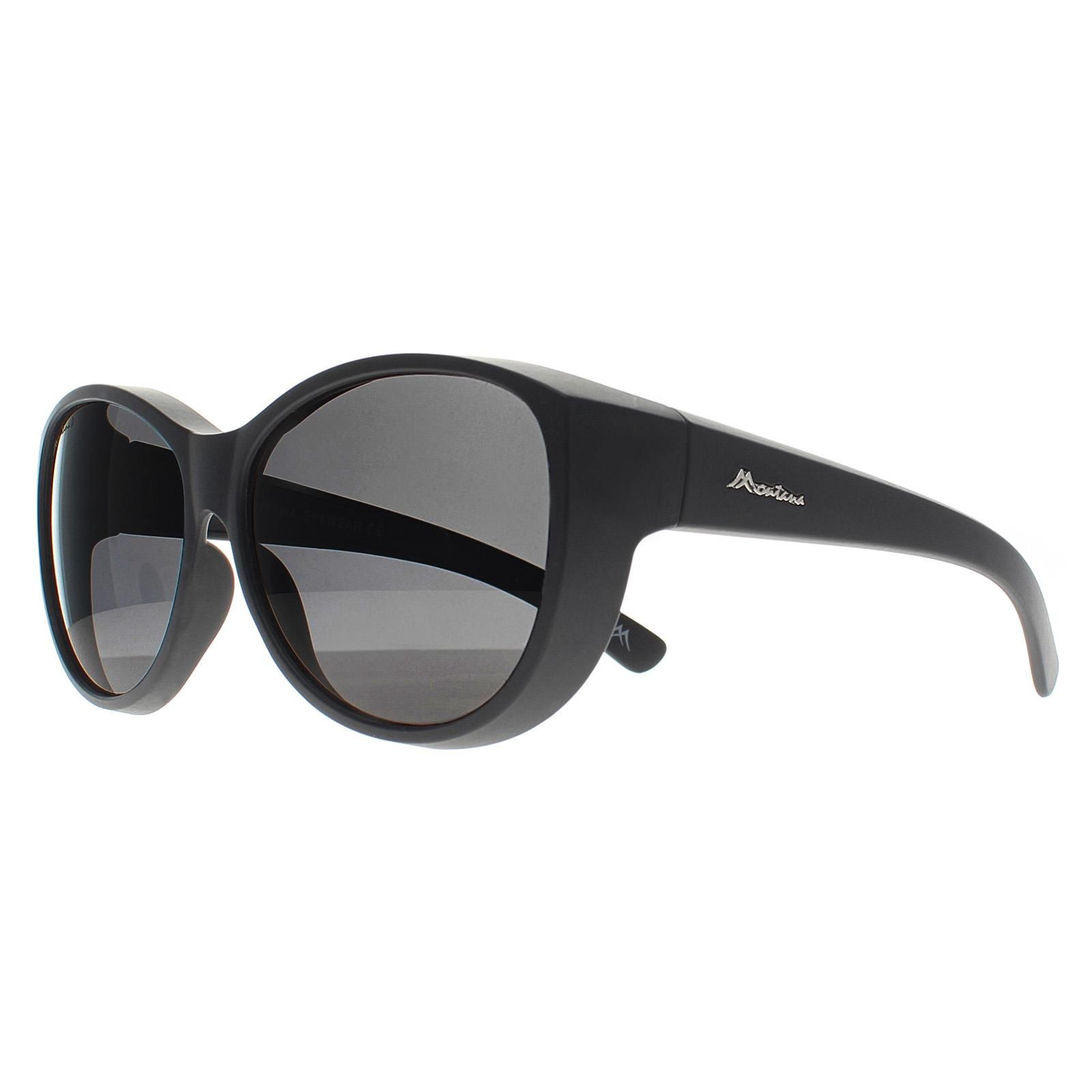 montana Butterfly Matte Black Smoke Polarized FO8 Fit Over Glasses Sunglasses