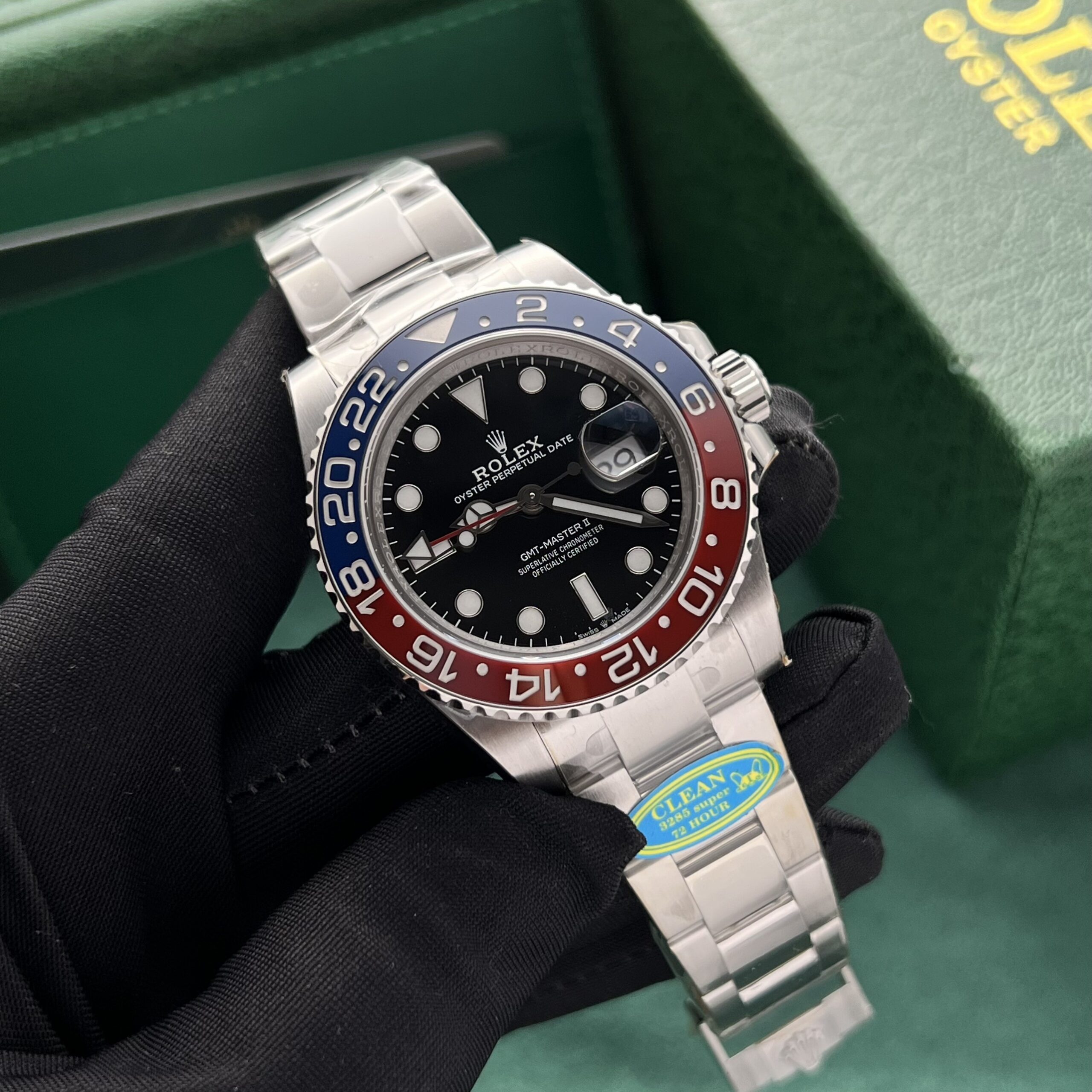 Rolex GMT-Master II 116719BLRO Pepsi 904L Steel Black Dial 40mm Oyster Super Clone