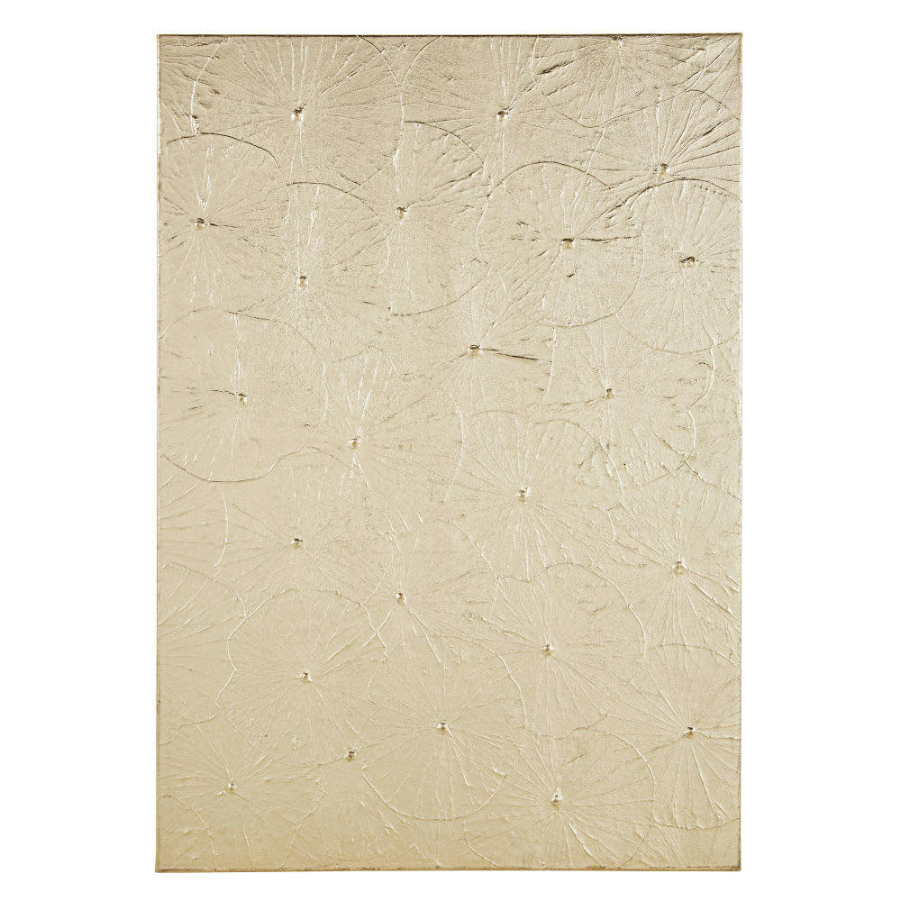 PESINA - Toile abstraite dorée 91x131