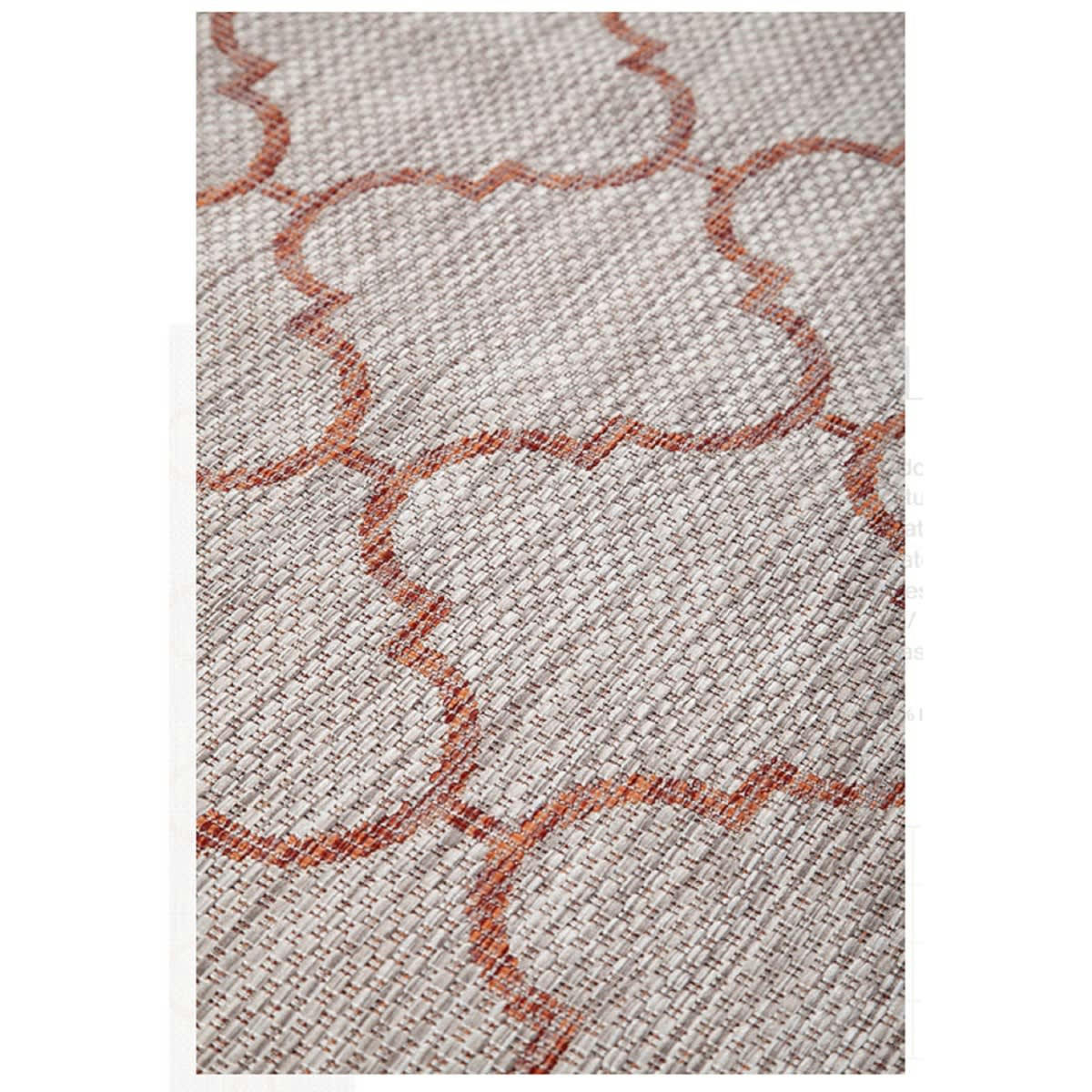 TREY - Tapis intérieur extérieur en polypropylène rouge brique 120x170 cm