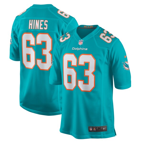 Chasen Hines Miami Dolphins Nike Team Game Jersey -  Aqua