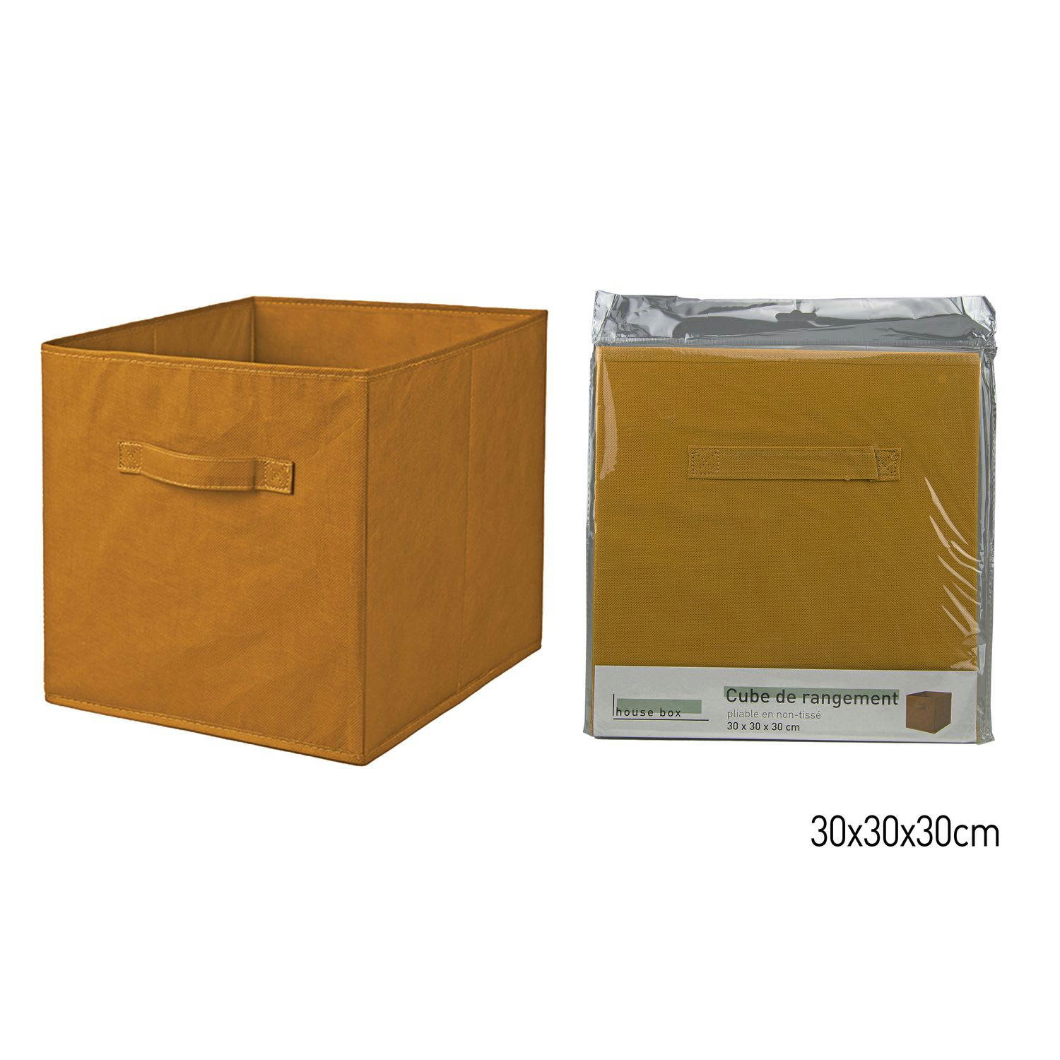 - Lot de 6 cubes de rangement pliables en polypropylène avec poignée