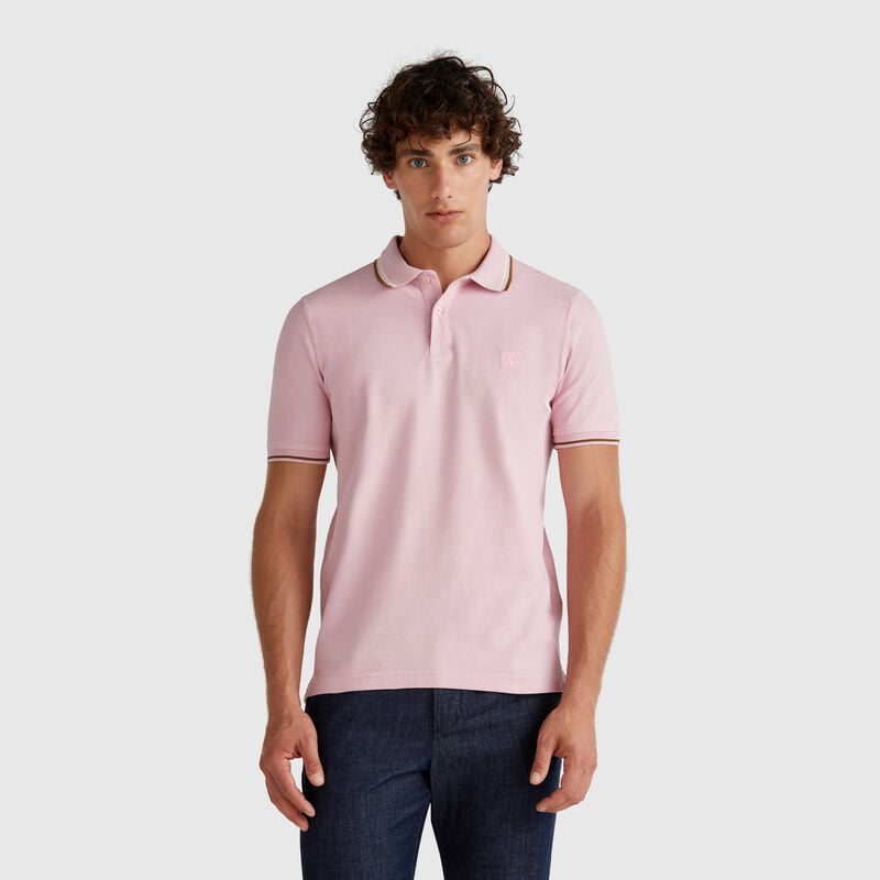 Red slim fit polo
