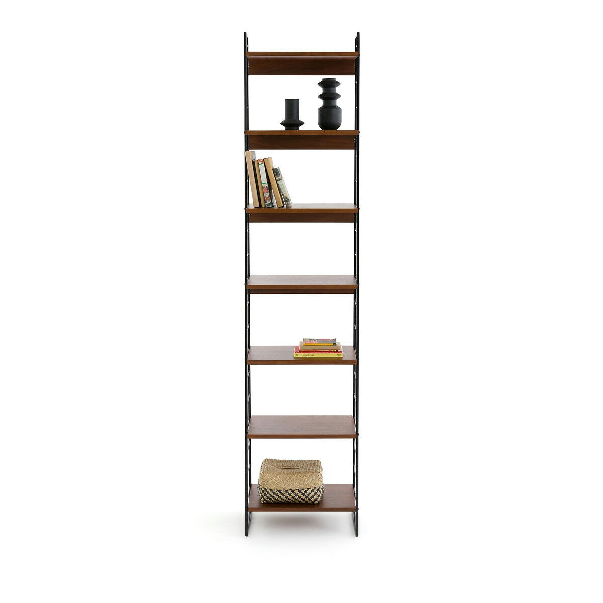 Etagère acier et plaqué noyer H220cm, Watford