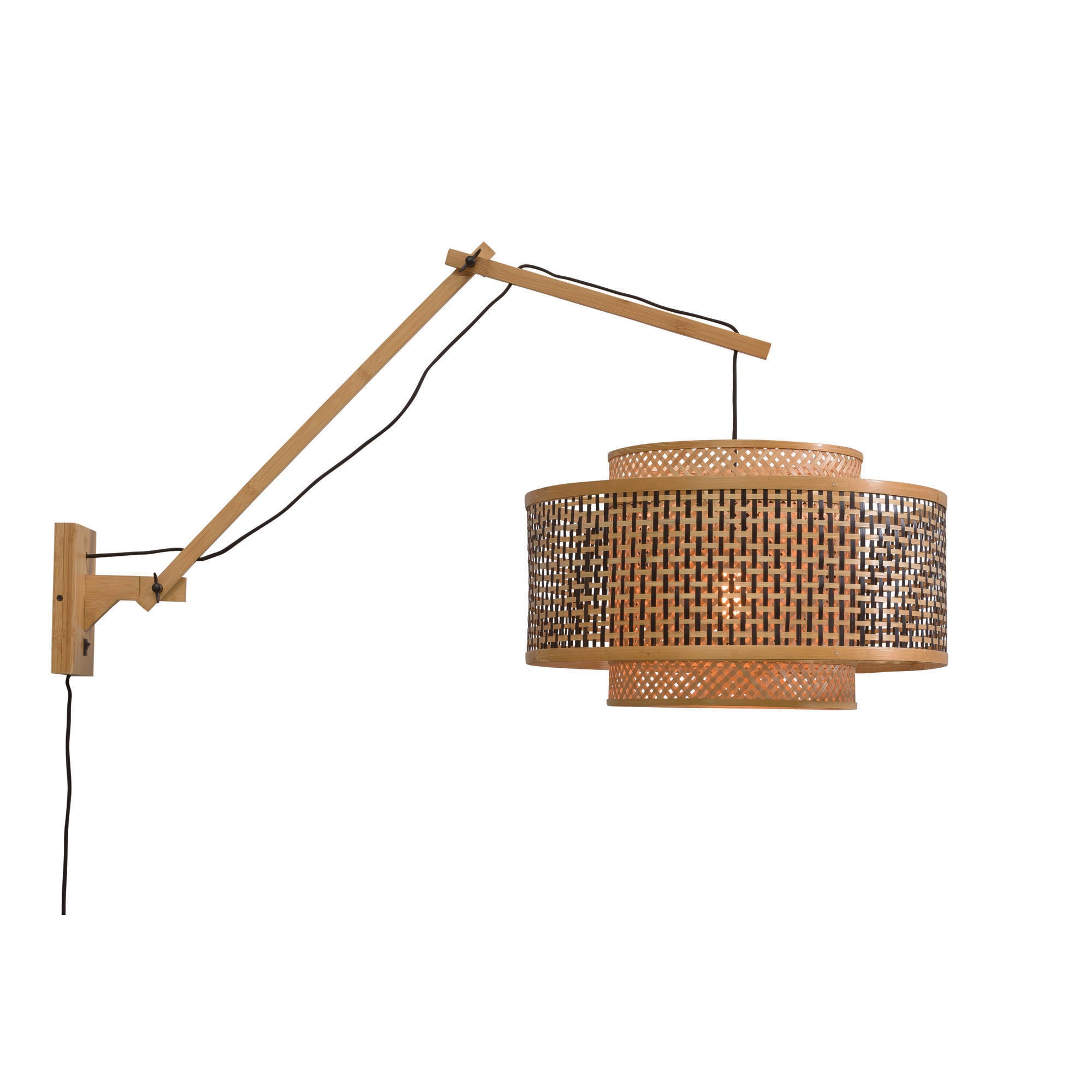GOOD&MOJO wandlamp Andes - bruin - Ø50cm