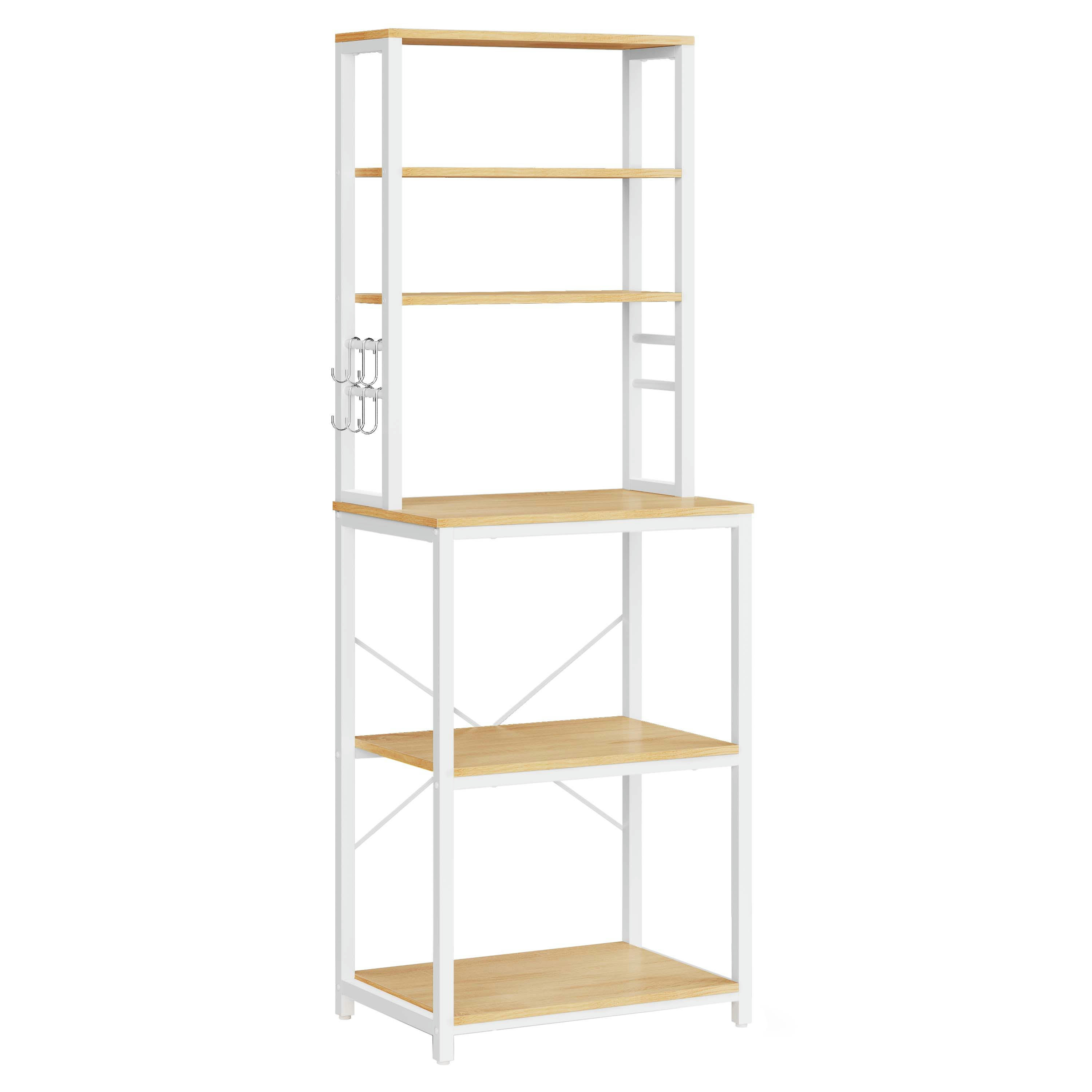 - Étagère de cuisine style moderne effet bois blanc