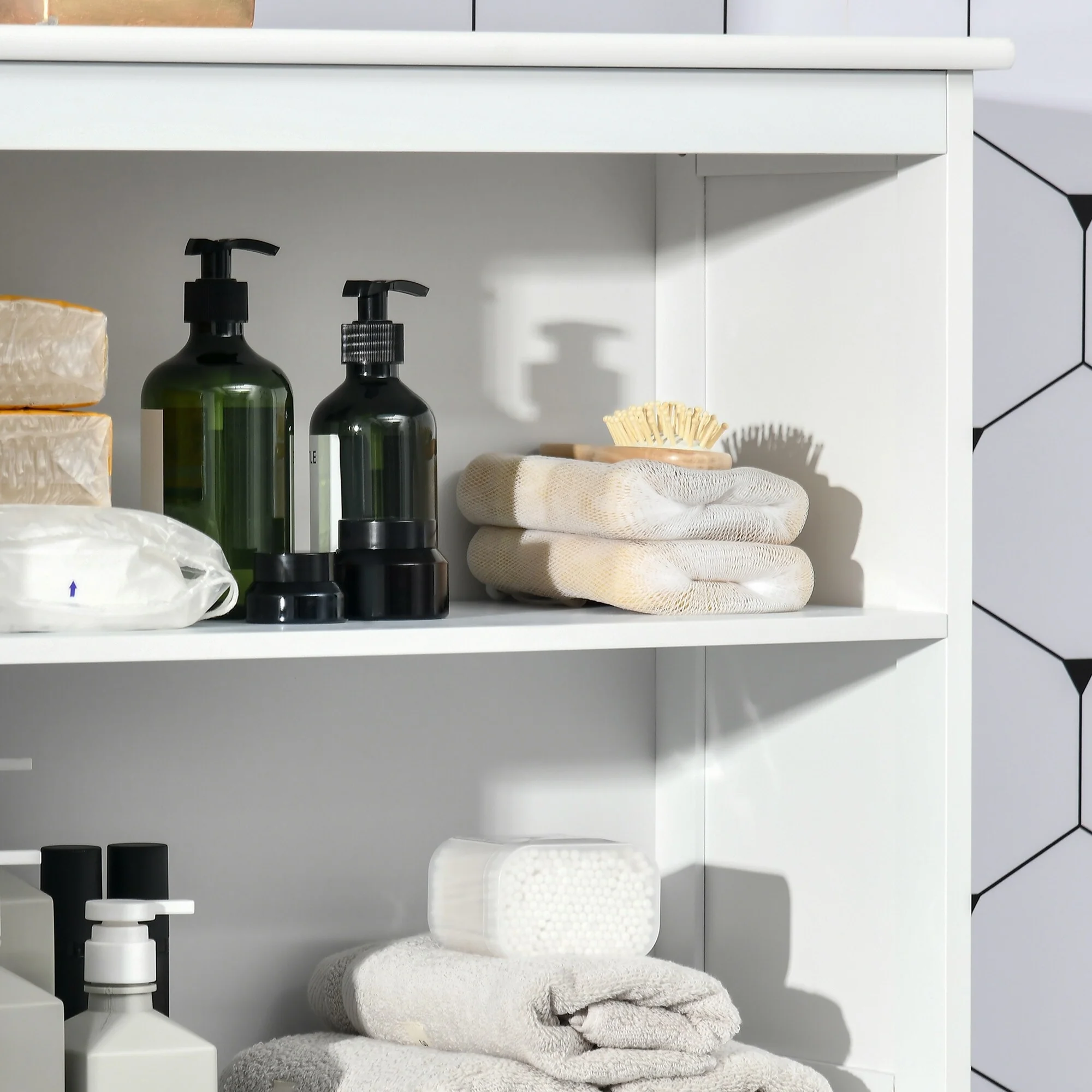 Freestanding Storage Cabinet Buffet with Hutch