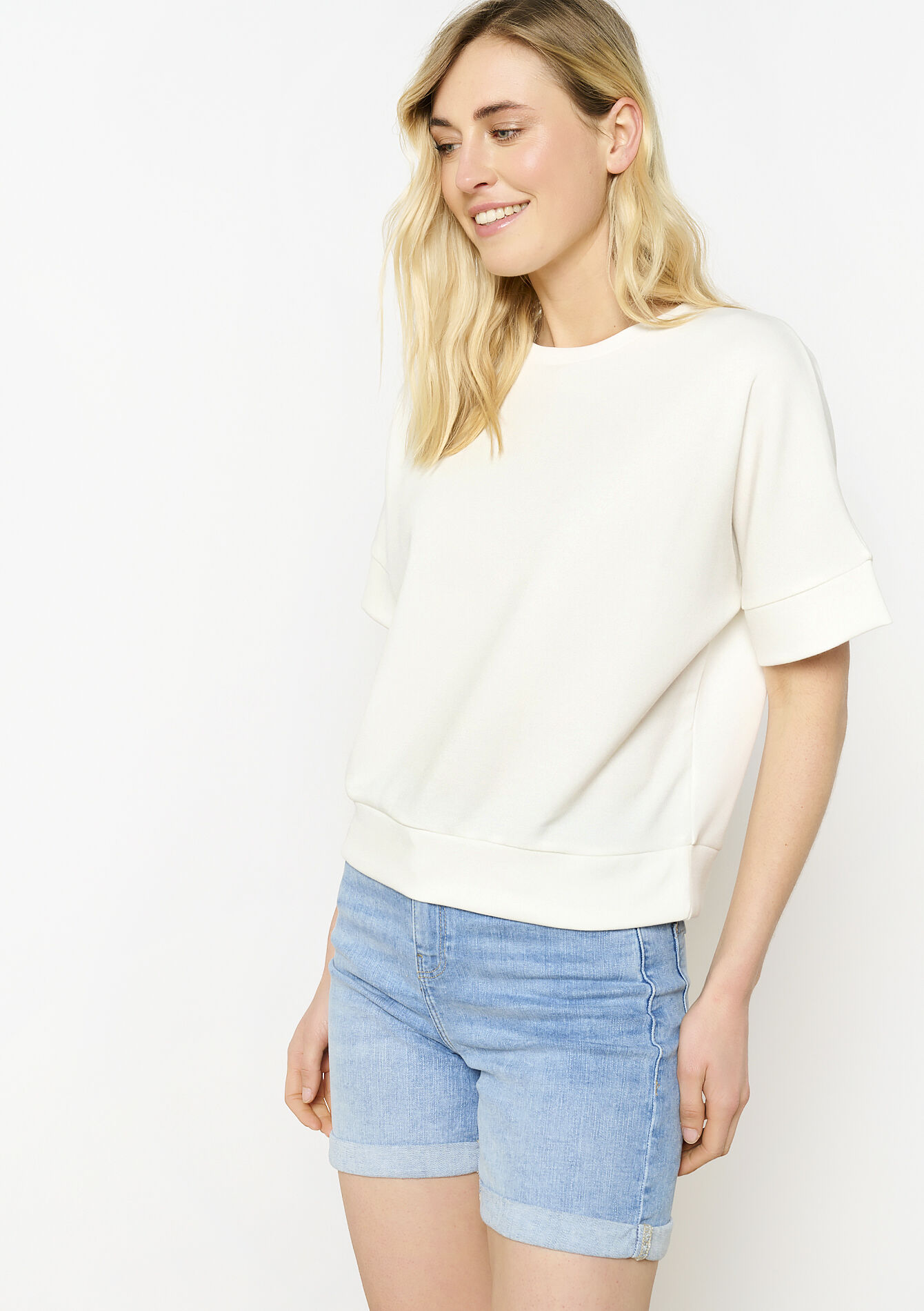 T-shirt in sweatstof