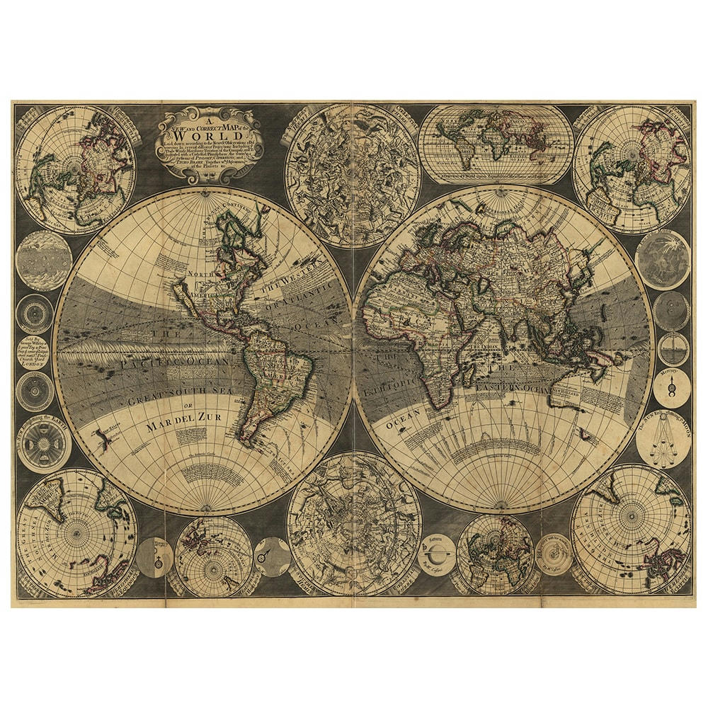 - Tableau cartographie ancienne carte No.61 80x100cm