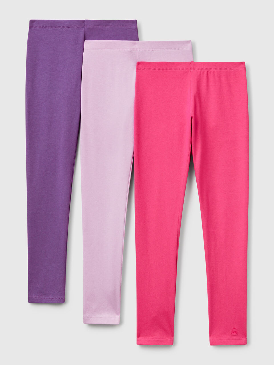 Three leggings in stretch cotton