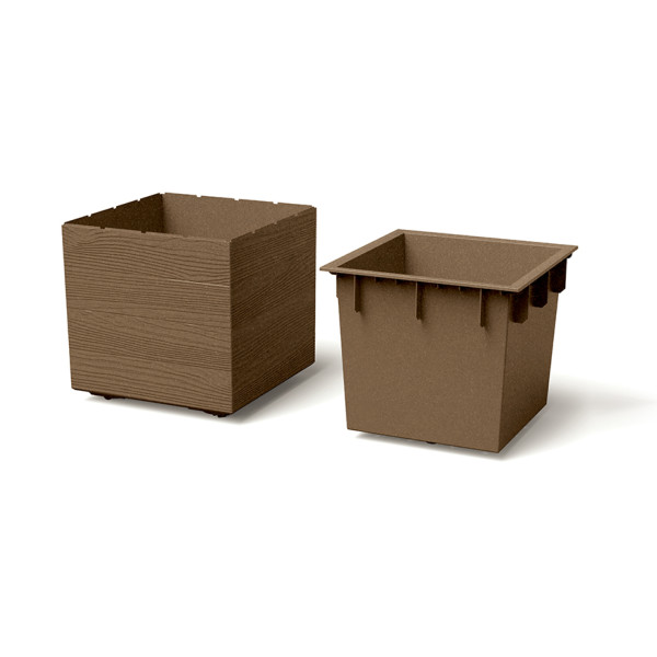 Doniczka Madera Square ECO Wood 38,5x38,5x37 cm PROSPERPLAST