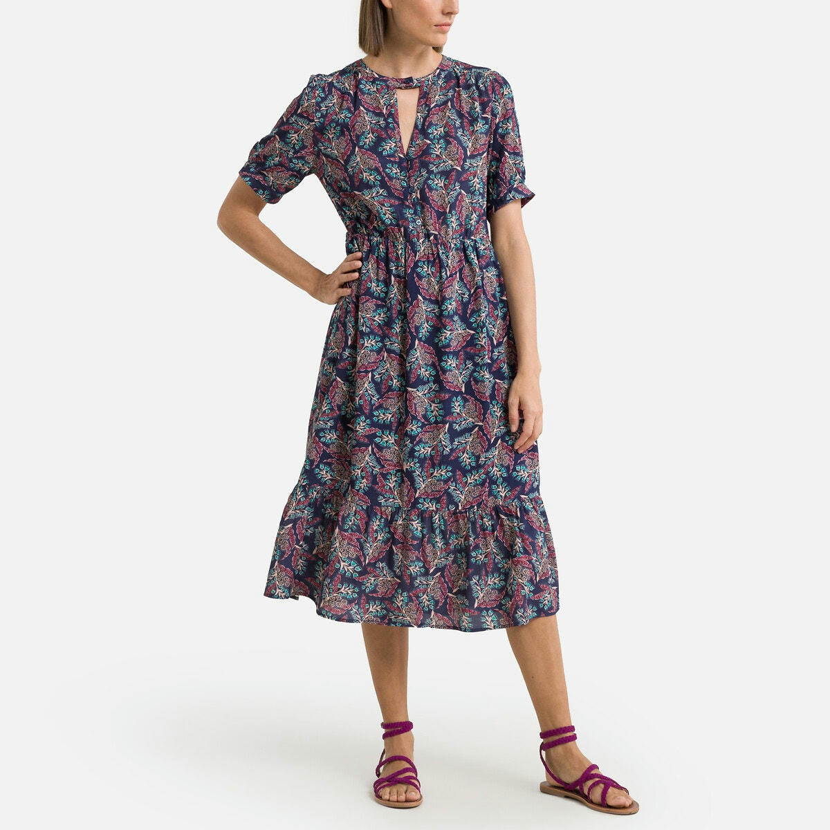 Robe imprimée manches courtes