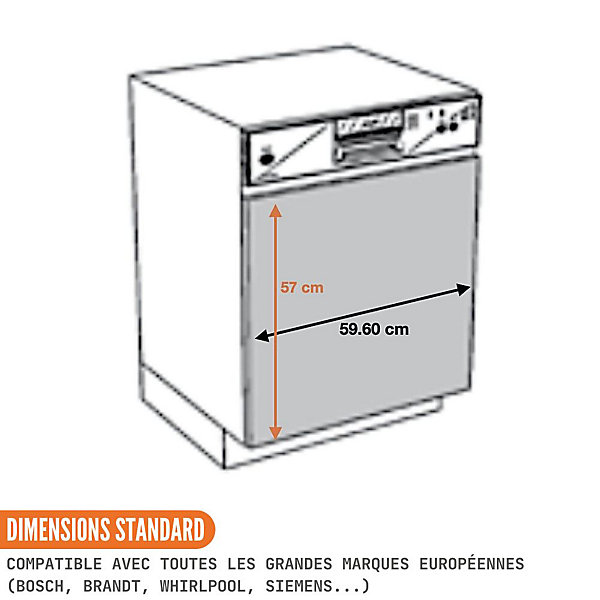 Cuisineandcie - Façade pour lave-vaisselle semi-intégrable Eco Noyer Blanchi L 60 cm