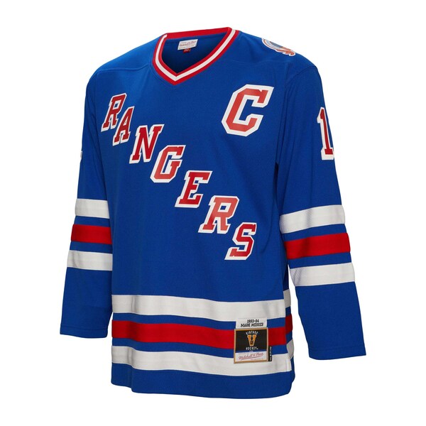 Mark Messier New York Rangers Big & Tall 1993 Captain Patch Blue Line Player Jersey - Blue