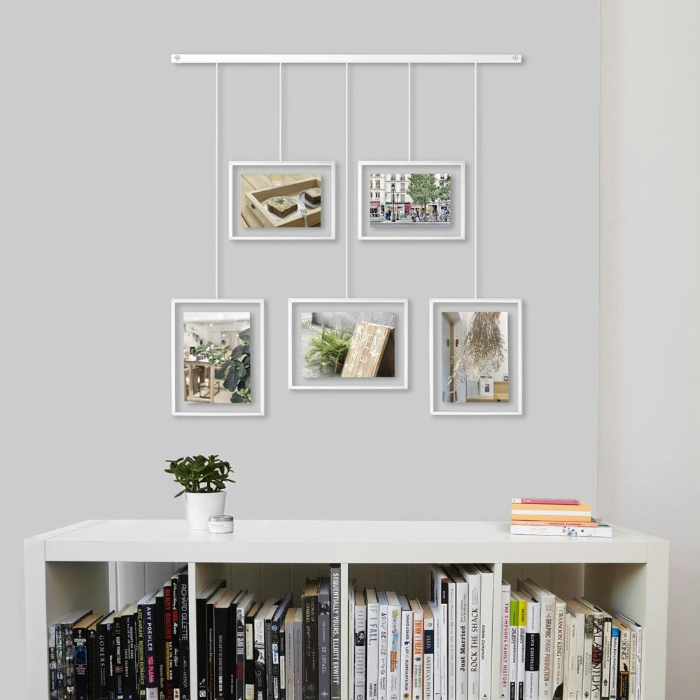 EXHIBIT - Cadres photos exhibit métal blanc