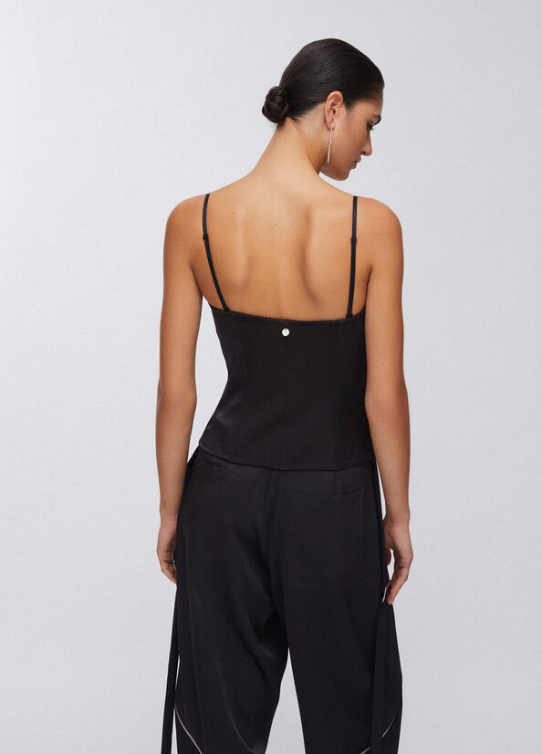 Top bustier in raso