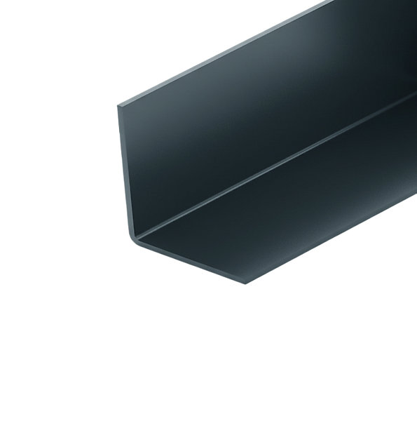 Cornière égale PVC anthracite 20 x 20mm, L. 2,6 m CQFD
