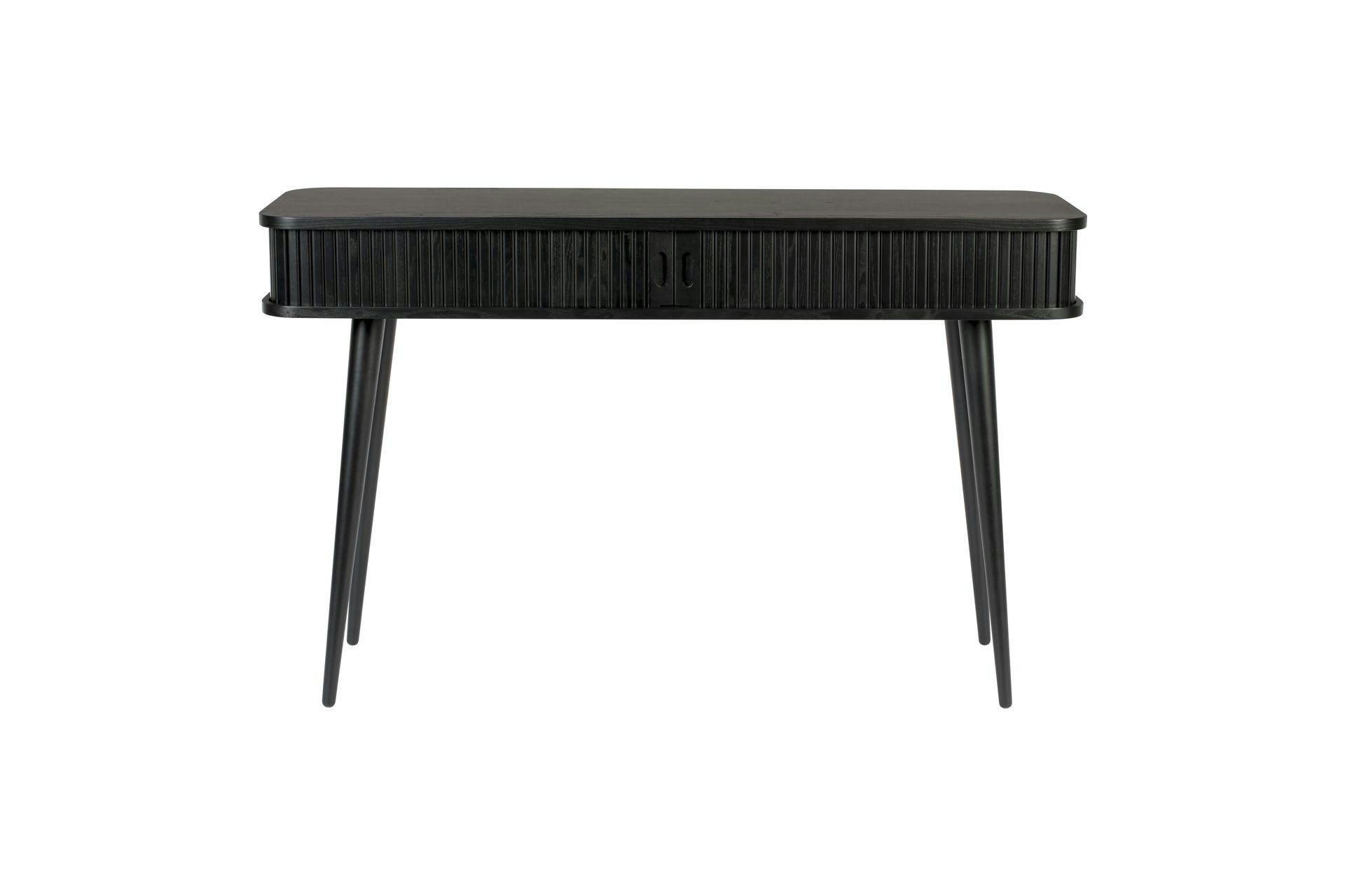 BARBIER - Console à tiroir rideau en bois noir