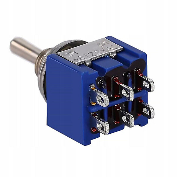 Interrupteur à Bascule MTS-202 ON-ON - 6 Broches, 3A 250V / 6A 125V, Pour Projets électroniques et Industriels
