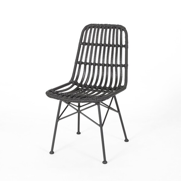 Sawtelle Outdoor 6-Seater Wicker Dining Set by Christopher Knight Home