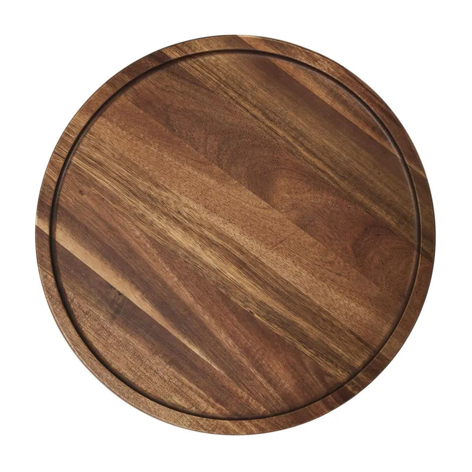 Home Deco Factory Bijzettafels - 2x stuks - rond - acacia hout