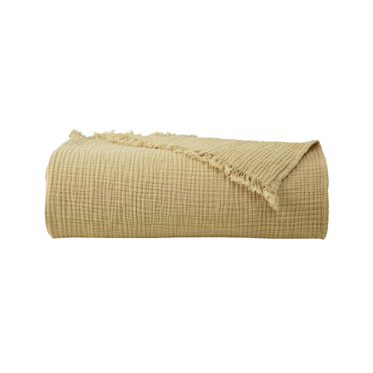 CYCLADES - Couvre lit en coton beige 260 x 240 cm